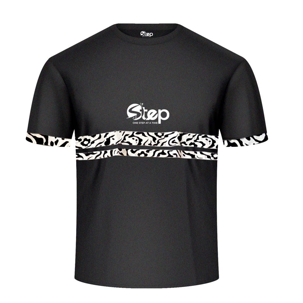 Black Wild Zebra Stripe Tee