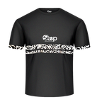 Black Wild Zebra Stripe Tee