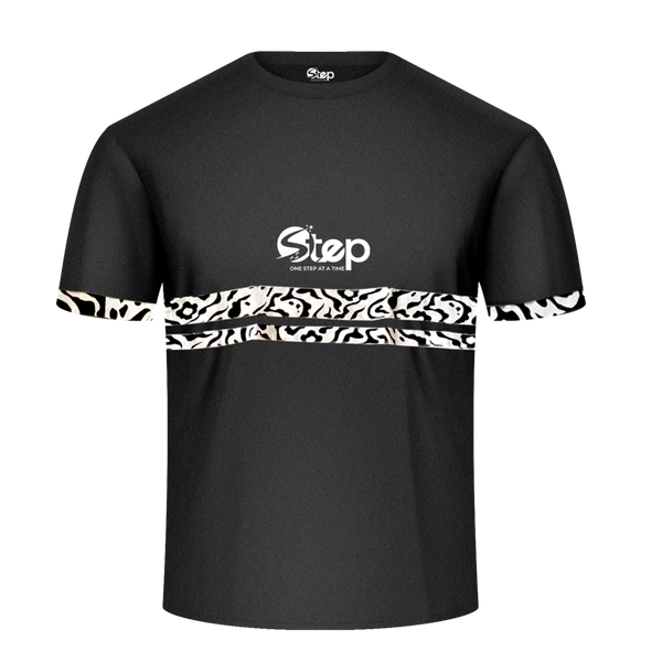 Black Wild Zebra Stripe Tee