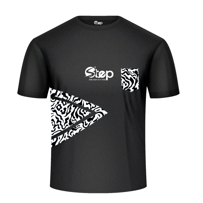 Black Kente Arrow Pocket Tee