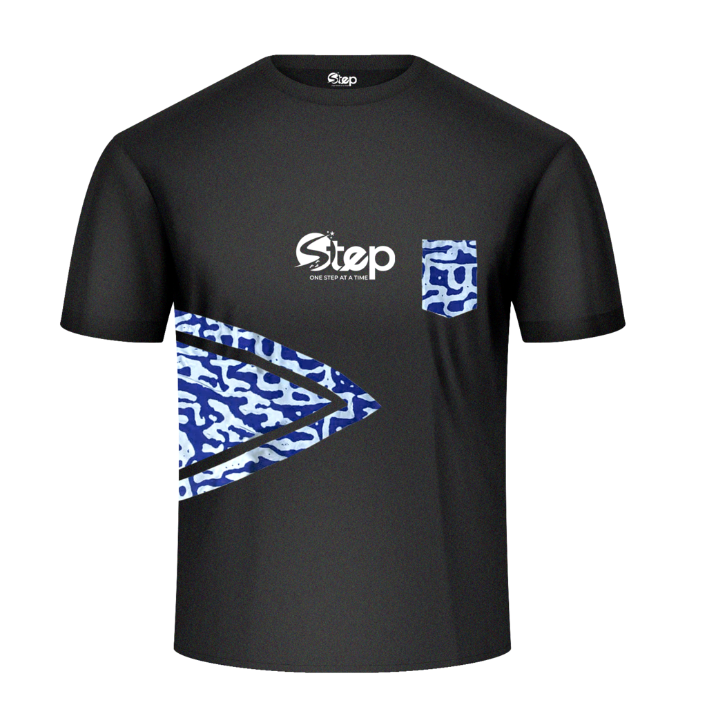 Black Kente Arrow Pocket Tee