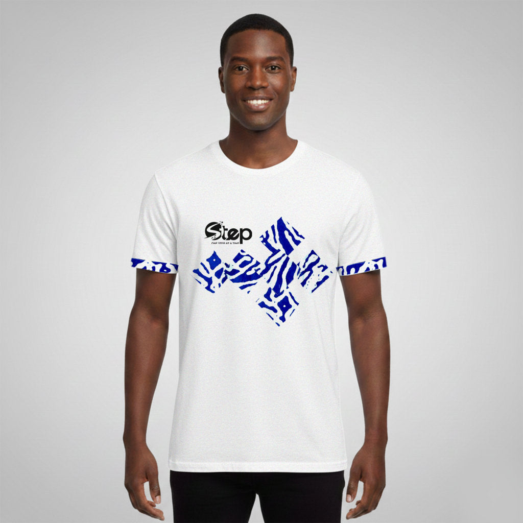 White & Black-White Abstract Print T-Shirt – STEP