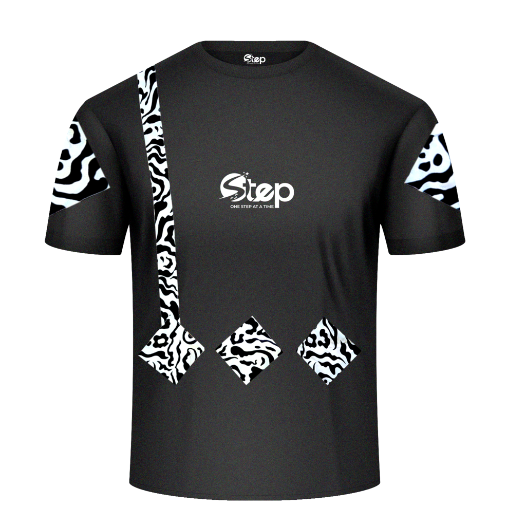 Monochrome Safari – Black Tee