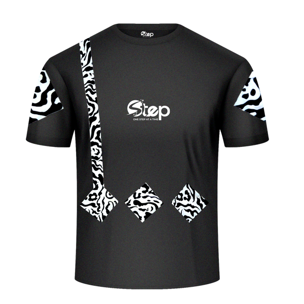 Monochrome Safari – Black Tee