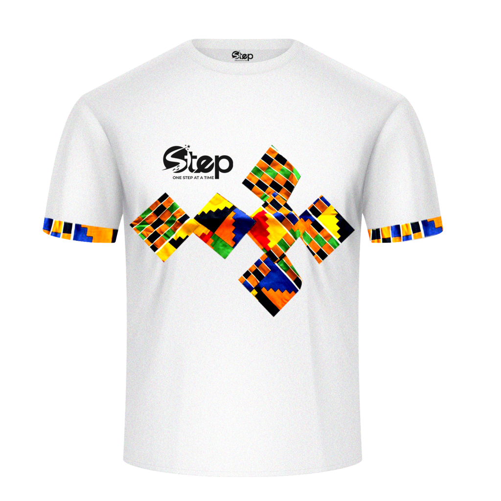 White & Black-White Abstract Print T-Shirt – STEP
