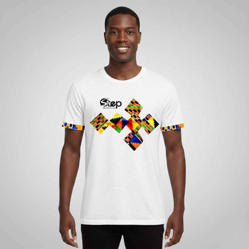 White & Black-White Abstract Print T-Shirt – STEP