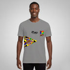 Grey Kente Arrow Pocket Tee