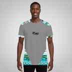 Grey T-shirt with Black Abstract Print
