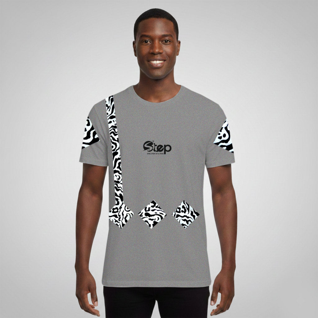 Gray Monochrome Motion ( with black & white abstract pattern)