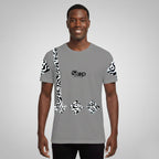 Gray Monochrome Motion ( with black & white abstract pattern)