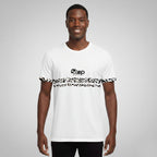 White Ocean Wave Line Tee
