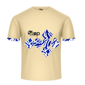 Beige & Blue Abstract Print T-Shirt – STEP