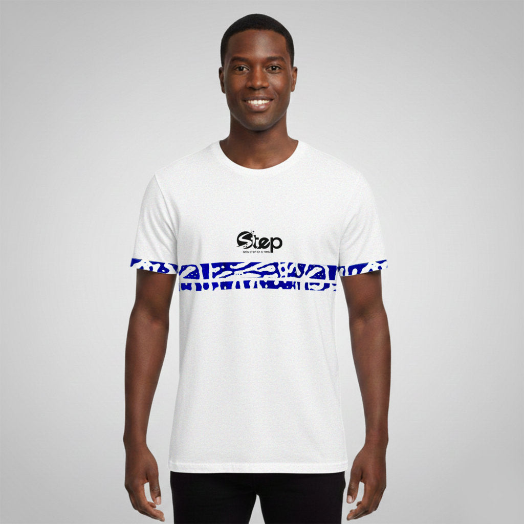 White Ocean Wave Line Tee