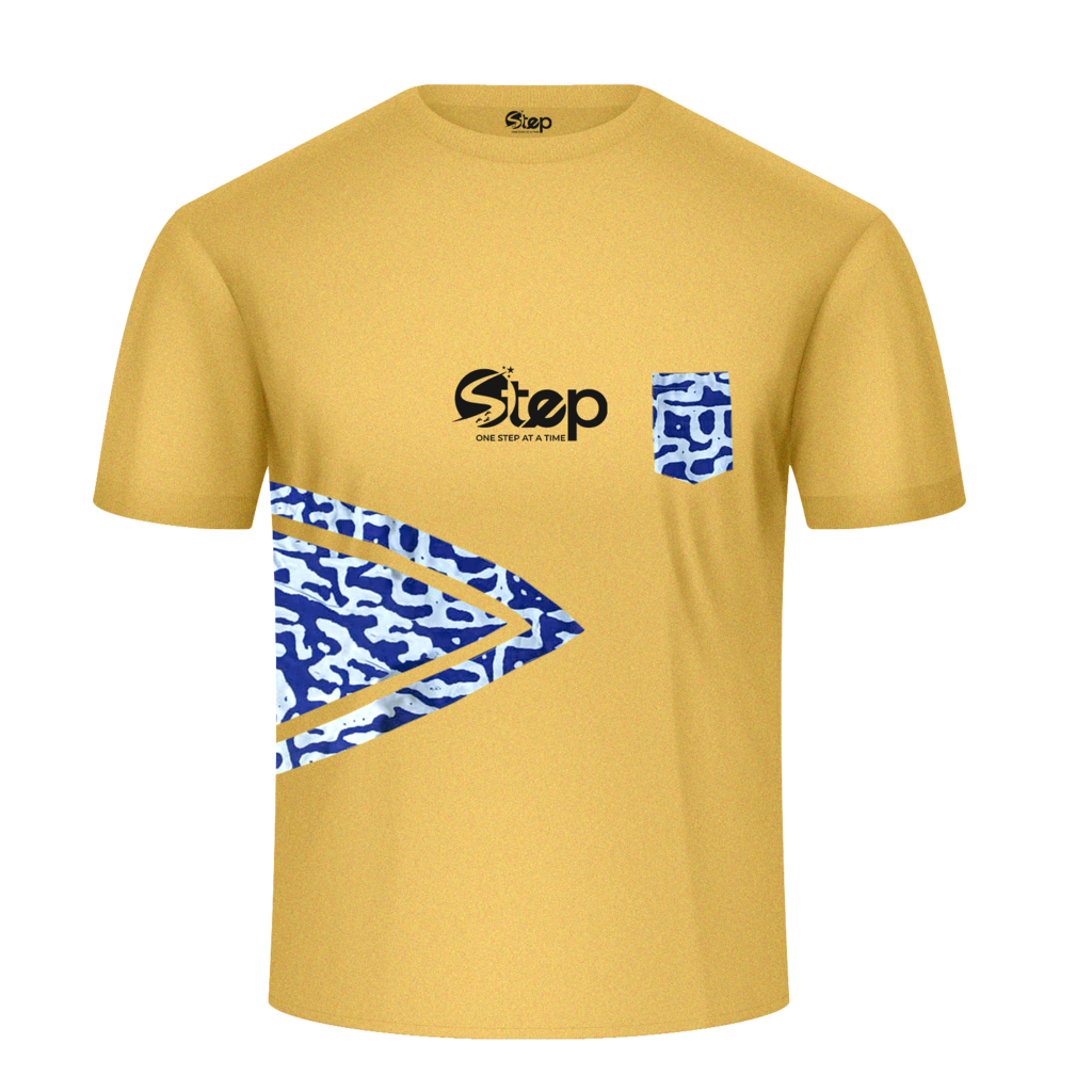 Dark Beige Ocean Wave Arrow Pocket Tee