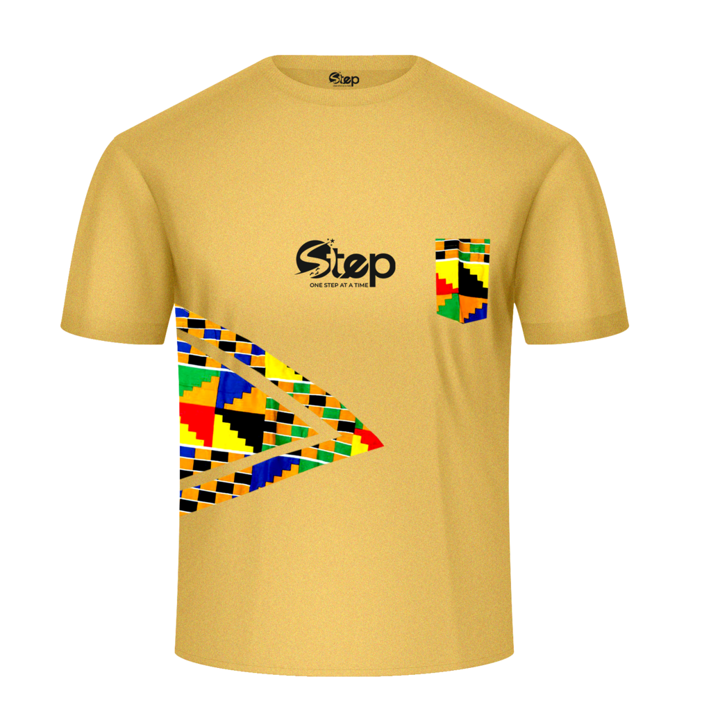 Dark Beige Ocean Wave Arrow Pocket Tee