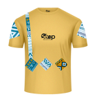 Dark Beige Tribal Horizon white tribal pattern