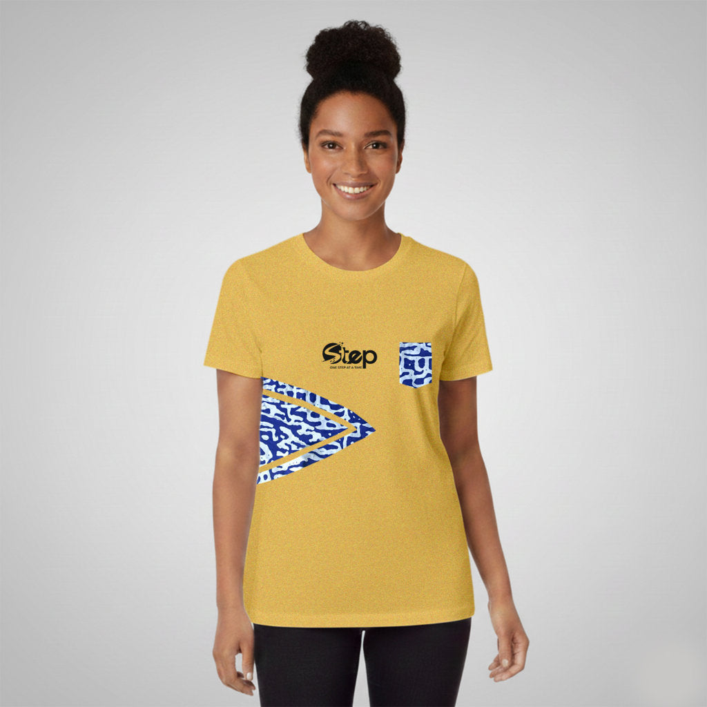 Dark Beige Ocean Wave Arrow Pocket Tee