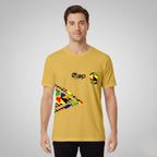 Dark Beige Ocean Wave Arrow Pocket Tee