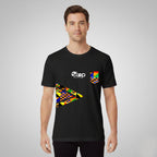 Black Kente Arrow Pocket Tee
