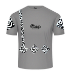 Gray Monochrome Motion ( with black & white abstract pattern)