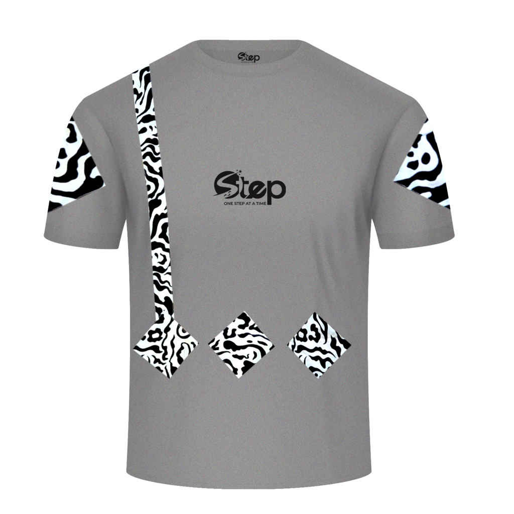 Gray Monochrome Motion ( with black & white abstract pattern)