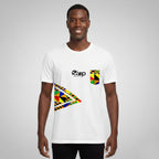 White Ocean Wave Arrow Pocket Tee