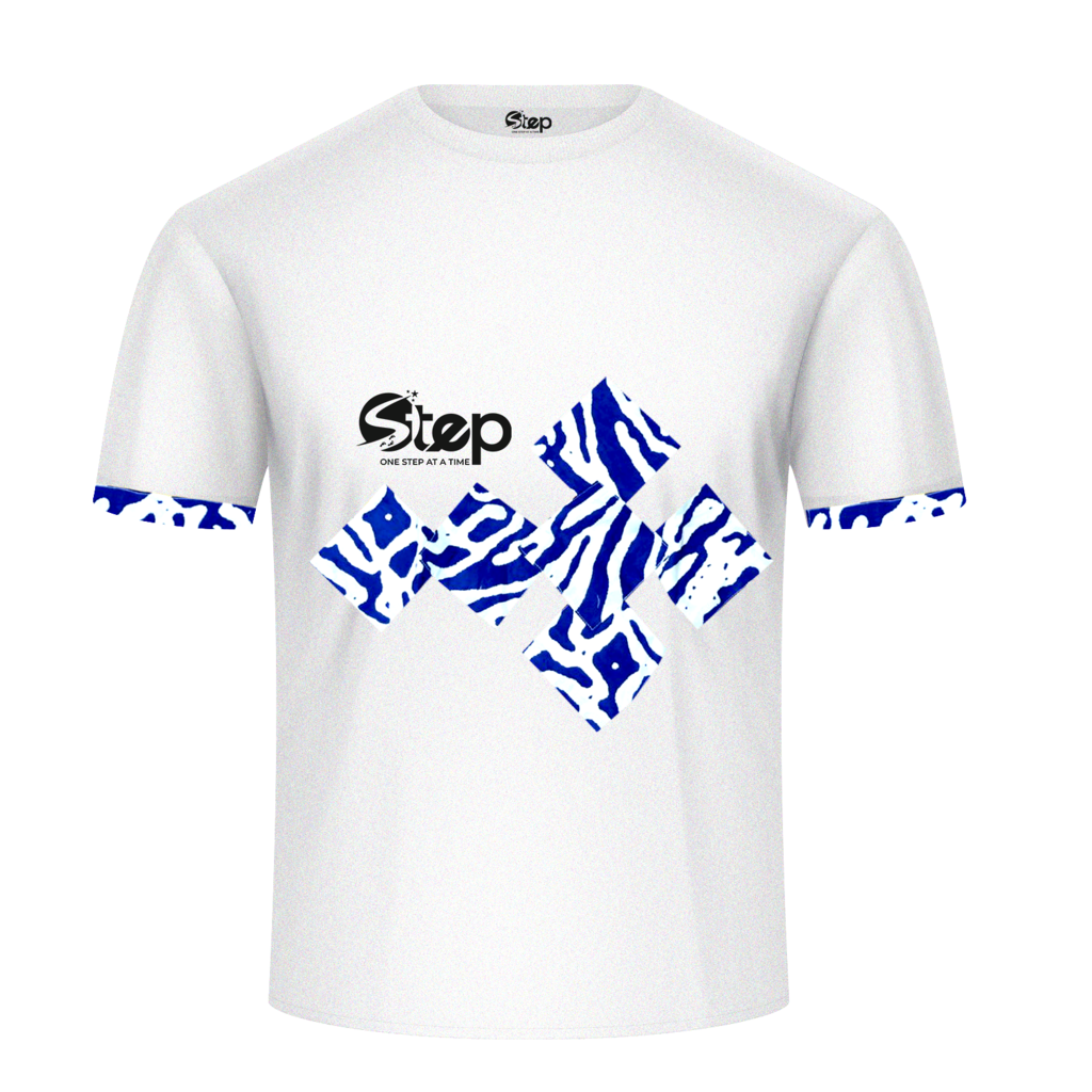 White & Black-White Abstract Print T-Shirt – STEP