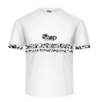 White Ocean Wave Line Tee