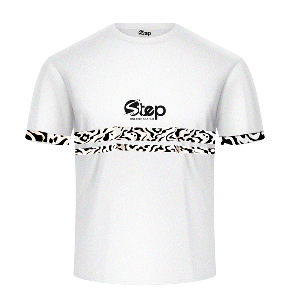 White Ocean Wave Line Tee