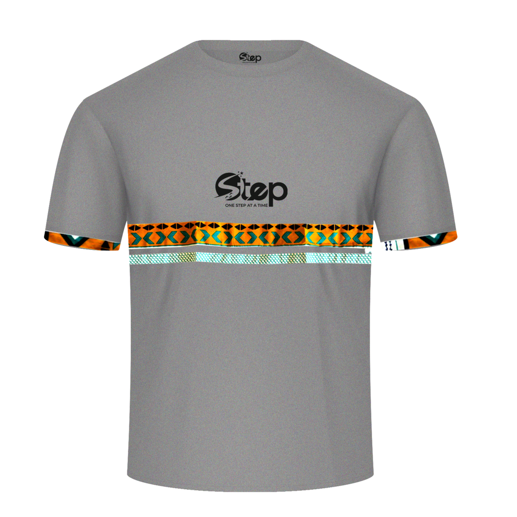 Grey Tribal Amber Stripe Tee
