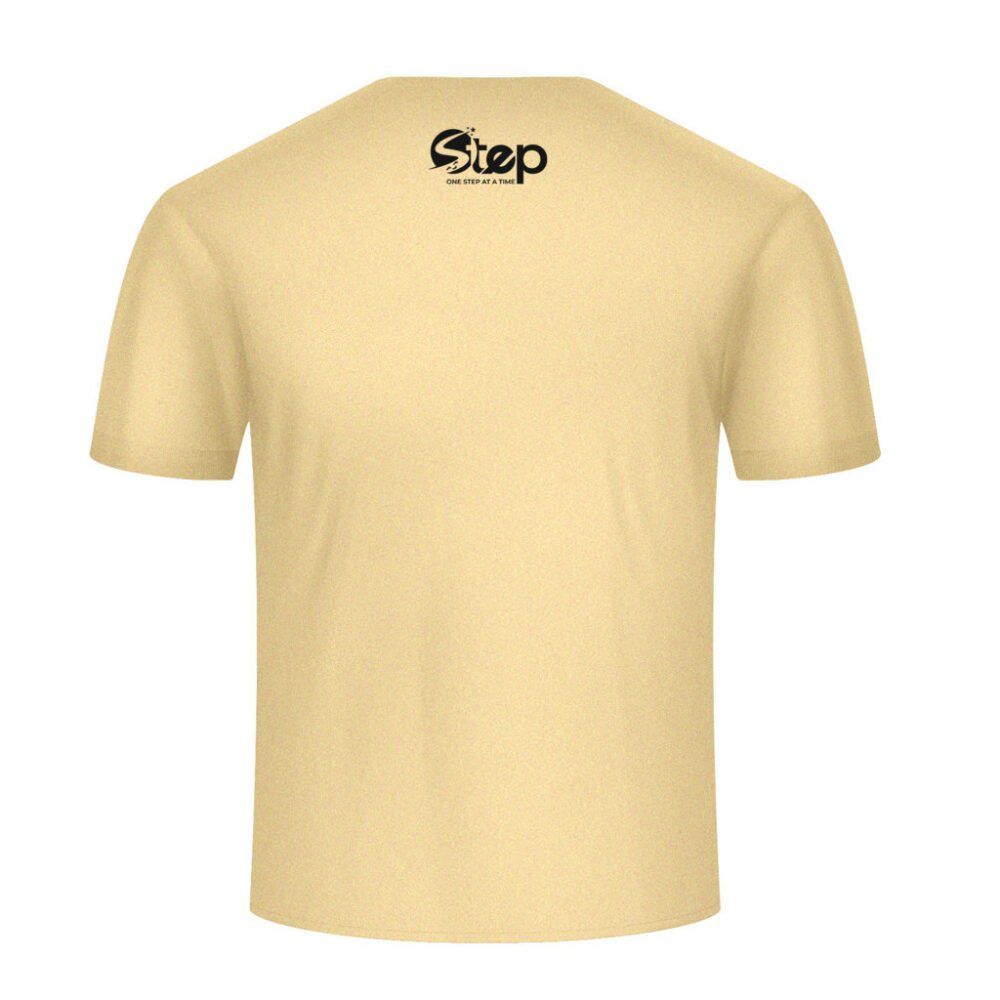 Beige & Blue Abstract Print T-Shirt – STEP - Image 6