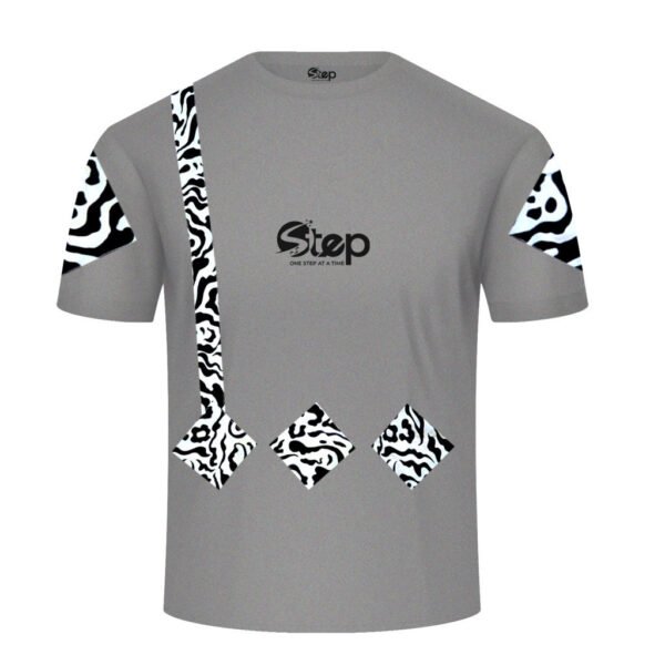 Gray Monochrome Motion ( with black & white abstract pattern)