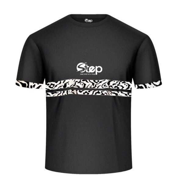 Black Wild Zebra Stripe Tee